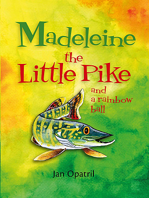 Madeleine the Little Pike and a rainbow ball